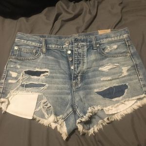 AE distressed shorts